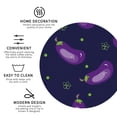 thumbnail image 3 of Picia Eggplant Printed Leather Coasters for Drinks, 4" Drink Coasters Set of 4 for Tabletop Protection, Handmade Luxurious Home Décor and Housewarming Gift -Round Shape, 3 of 6