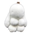 thumbnail image 2 of Llavero de Coche Nuevo Hecho a Mano Suave Conejo Pompom Encantos Conejo Llavero de Coche Colgante Eterna Flor Bola Linda Llavero, 2 of 5