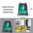 thumbnail image 2 of Easygdp Northern Lights 2 Drawstring Backpack Gym Bag,Sport Gym Sackpack,Gym Sack with Side Pocket for Men Women, 2 of 6