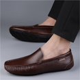 thumbnail image 2 of Men's Leather Loafers Casual Slip-On Driving Shoes Breathable Moccasins Zapatos de vestir Mocasines elegantes, 2 of 7