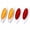 2x Red+2x Amber, variant on 6.5" Oval 16 LED Side Marker Turn Signal Lights Chrome Bezel 2x Amber + 2x Red