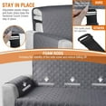 thumbnail image 3 of SHANNA Sectional Couch Covers 100% Waterproof L Shaped Sofa Slipcover, 3pcs Reversible Chaise Lounge Cover for Sectional Couch Furniture Protector for Pets Dog Cat, Dark Gray, Medium, 3 of 14