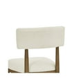 thumbnail image 3 of Lilola Home Darla Set of 2 Walnut Oak Dining Side Chairs with Beige Sherpa Fabric, 3 of 5