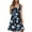 Black ①, variant on Summer Dress for Women Sleeveless Crew Neck Ruffle Flowy Mini Dress Fashion Casual Floral Print Vacation Beach Sundress