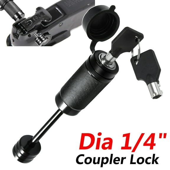AUTOXBERT Trailer Tongue Hitch Coupler Lock 1/4'' Dia 2-1/2'' Span for Latch-Type Coupler