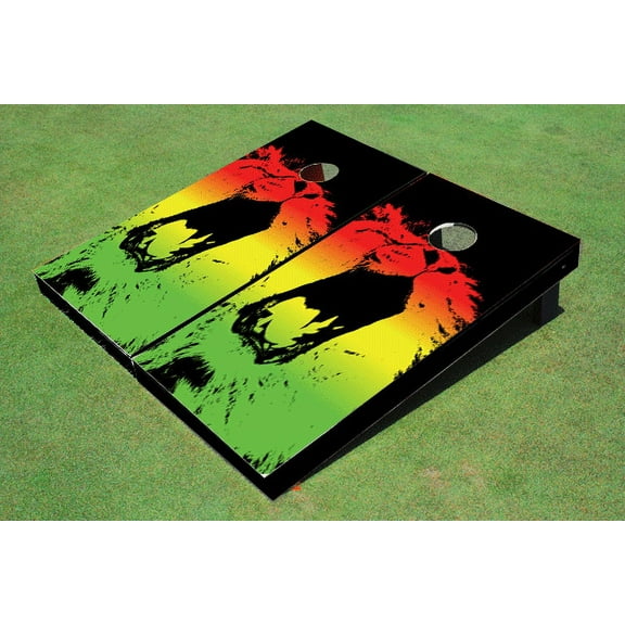 Rasta Lion Themed Cornhole Boards