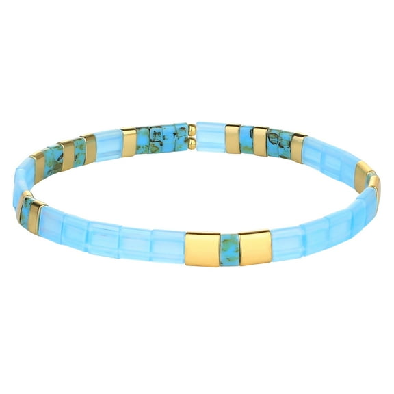 KELITCH Tila Miyuki Beads Bracelets Colorful Strand Stretch Bracelets Mixed Friendship Bracelets