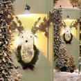 thumbnail image 1 of Decoración navideña de pared iluminada EUL con forma de cabeza de reno, corona colgante de Rudolph 3D preiluminada de 39 pulgadas para puerta de entrada, ventana, decoración navideña para interiores, 1 of 8