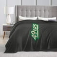 thumbnail image 4 of Charlotte 49ers Original Fleece Blanket, Very Soft Microfiber Flannel Blanket for Couch Warm and Cozy for All Seasons, Black, 4 of 6