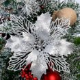 thumbnail image 3 of Christmas Artificial Flower, Home Decoration, Sequined Reflective Crafts Creative DIY Holiday Props, 3 of 6