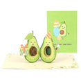 thumbnail image 1 of 3d Pop Up Avocado Birthday Card Handwriting Expressing Blessing Present, 1 of 5