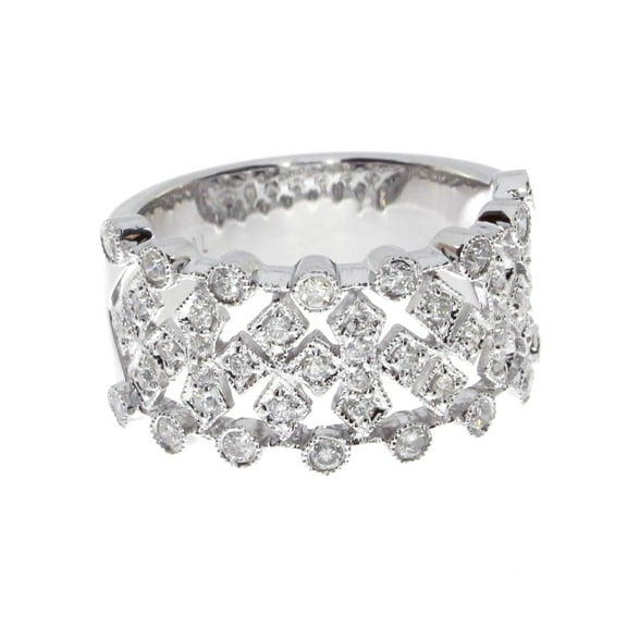 14k White Gold Diamond Fashion Band