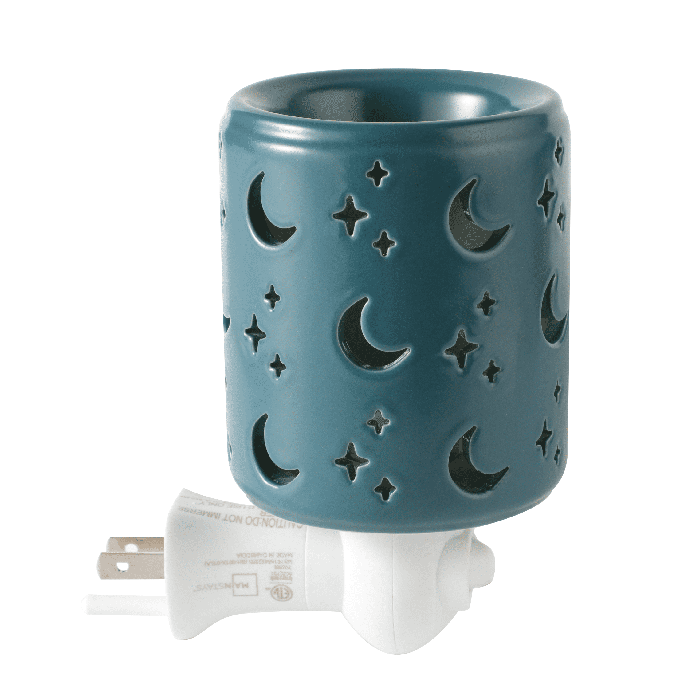 Mainstays Plug-in Wax Melt Warmer with LED Light, Moon & Stars