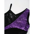 thumbnail image 4 of iiniim Kids Girls Sequin Sleeveless Ballet Gymnastic Leotard Jumpsuit Biketard Dancewear 4-14 A Purple 8, 4 of 7