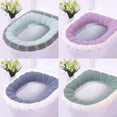 thumbnail image 2 of Cojín suave para asiento de inodoro, almohadilla para asiento de inodoro cómoda y lavable, funda de inodoro reutilizable con alta elasticidad para un fácil ajuste, se adapta a la mayoría de los, 2 of 7
