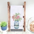 thumbnail image 5 of Buffalo Plaid Flowers Kitchen Dish Towels, 18 x 26 Inch Blessed Sweet Home Spring Summer Floral Tea Towels Dish Cloth for Cooking Baking Set of 2, 5 of 6