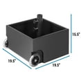 thumbnail image 2 of US Weight Decorative Planter Box Umbrella Base - Umbrella Stand with Wheels -  Powder-Coat Black, 2 of 7