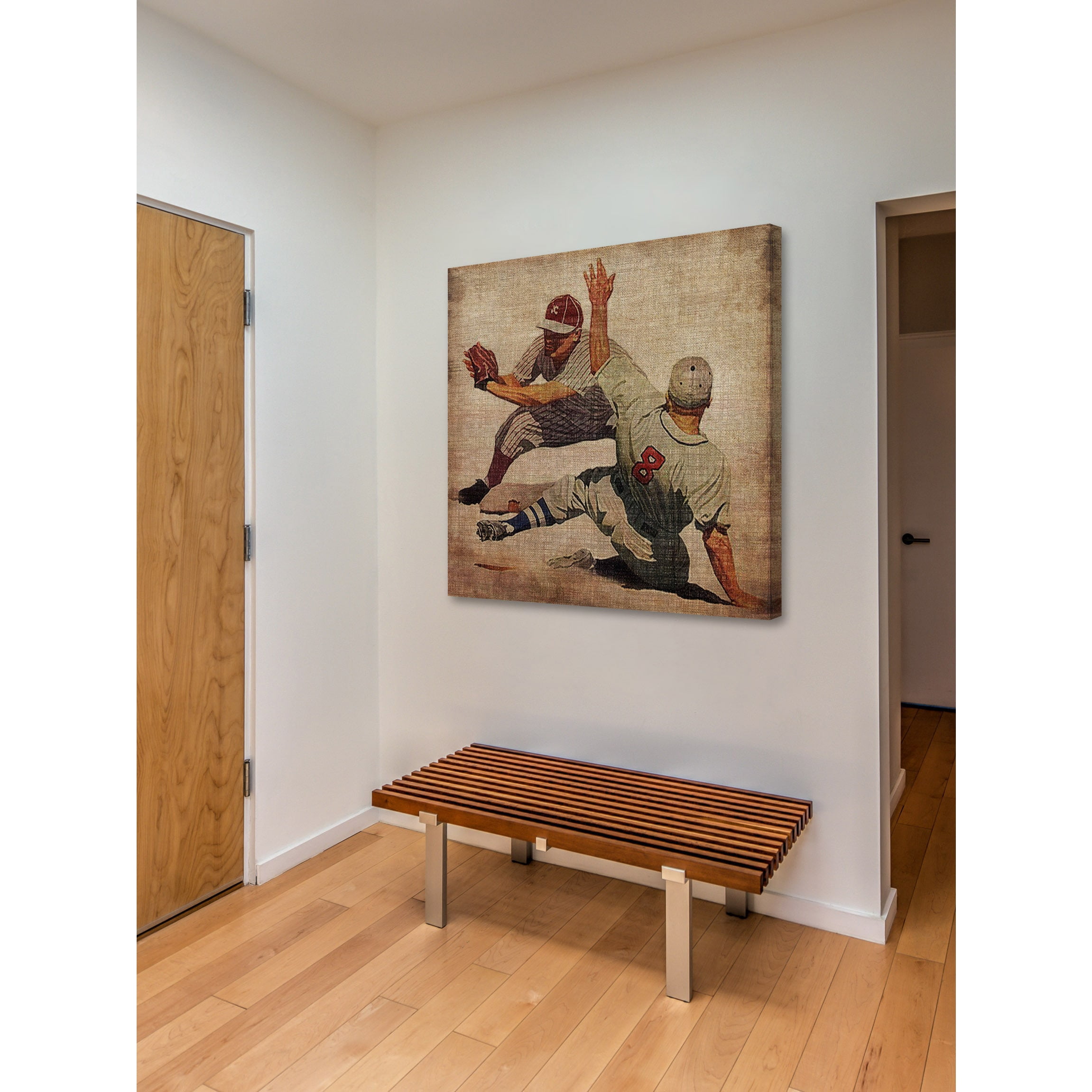 Marmont Hill "Vintage Baseball Slide" Painting Print on Wrapped Canvas