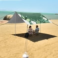 thumbnail image 7 of Portable Beach Tent Sun Shelter With Ground Pegs Water And Wind Resistant Sun Shade Canopy Angle Adjustable Green Floral Background, 7 of 7