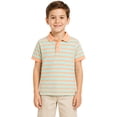thumbnail image 2 of Kids' Classic Polo Shirt Striped Short Sleeve Youth Collared Top Weekend Polo Shirt, 2 of 3