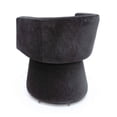 thumbnail image 5 of TOV Furniture Kristen Black Upcycled Chenille Rolling Desk Chair, 5 of 7