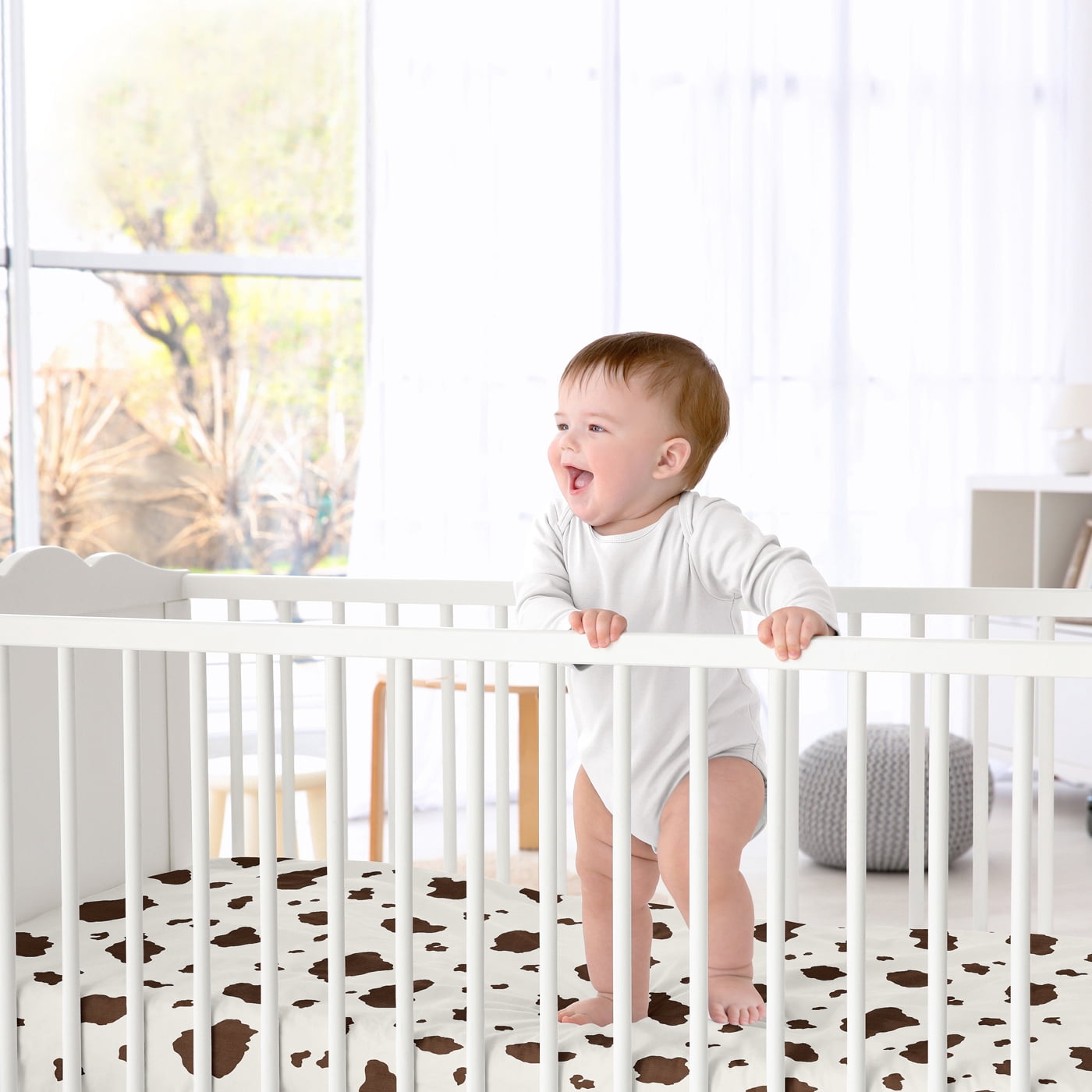 Sweet Jojo Designs Wild West Cowboy Ivory and Brown Fitted Crib Sheet