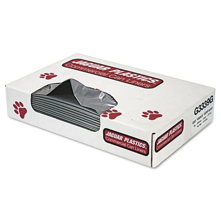 Strength Gallon - Jaguar Plastics Industrial Strength Gray Commercial Can Liners, 33 Gallon, 100 Count