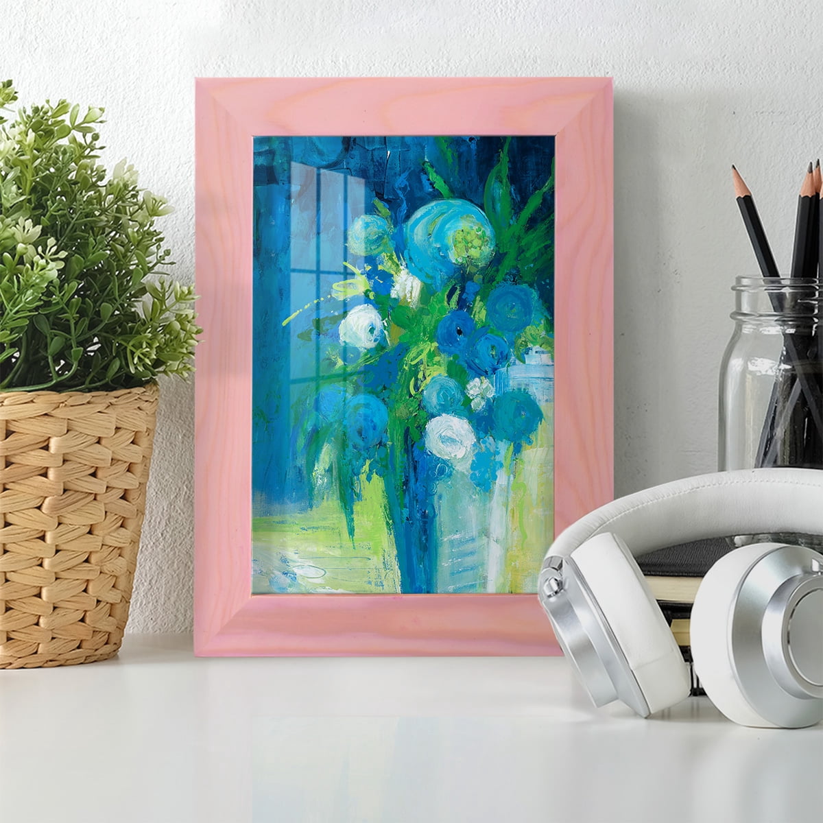 Literal Imaginings -Framed Print w/glass-Sunset Pink
