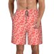 thumbnail image 1 of Balery Red Pretty Flowers Traje de Baño Estilo Hawaiano para Hombre, Shorts de Secado Rápido con Bolsillos-XX-Large, 1 of 6