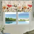 thumbnail image 3 of Mushrooms Farmhouse Short Window Curtain Valances, Spring Floral Farmhouse Botanical Rod Pocket Kitchen Valances for Living Room Bedroom Bathroom Cafe 42" x 18", 3 of 8