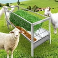 thumbnail image 2 of Galvanized Steel Hybrid Trough, Two-Level Feeding Rack, Low-Rust Ranch Equipment, Cattle, Goat, Horse, Farm​, 2 of 9