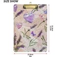 thumbnail image 3 of FMSHPON Lavender Flowers Clipboard Hardboard Wood Nursing Clip Board and Pull for Standard A4 Letter 13x9 inches, 3 of 8