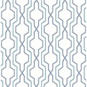 Rion Blue Trellis Wallpaper