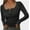 Black, variant on Womens Long Sleeve Shirts Casual Fall Fashion Clothes Tops Basic Ribbed Knit T Shirts