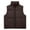 Coffee, variant on Vivianyo HD Women's Cropped Puffer Vest, Stand Collar Sleeveless Zip Up Winter Coat for Women, Sizes S-2XL