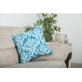 thumbnail image 3 of TreeWool (Pack of 2) Damask Accent Decorative Cotton Throw Pillow Covers (18 x 18 Inches, Teal), 3 of 6