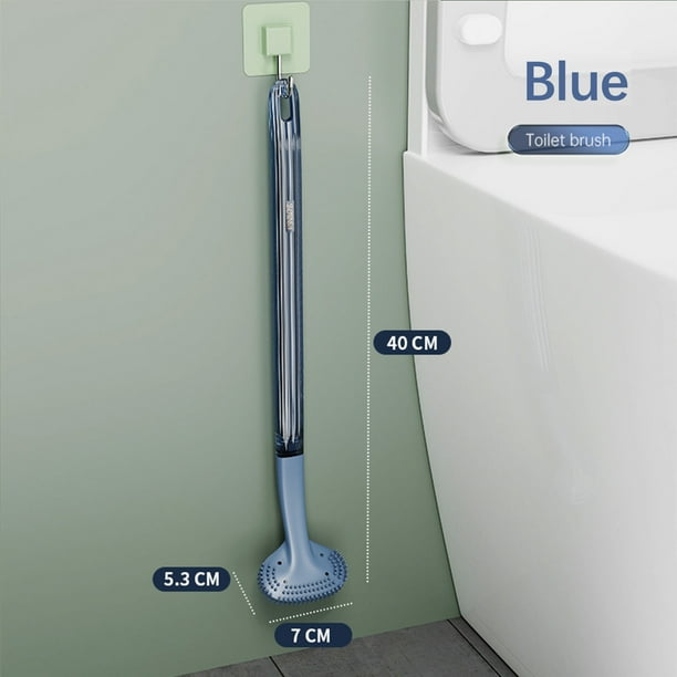 Cepillo de baño de pared con adhesivo suave y mango sin rincones muertos