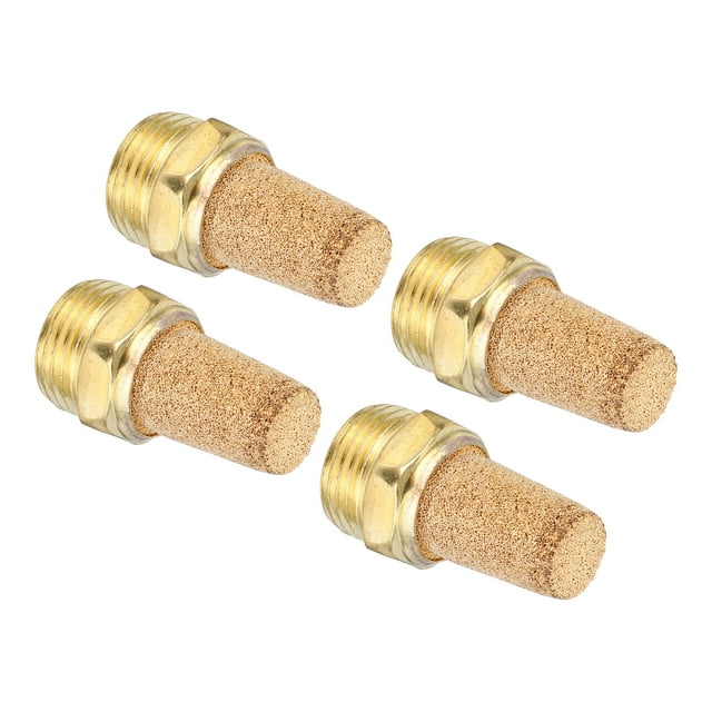 4PCS Silenciador de Escape Neumático, Accesorios de Latón Sinterizado de 1/2" NPT