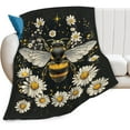 thumbnail image 5 of Bee Blanket Honey Bee Fleece Throw Blanket Super Soft Warm Cozy Fuzzy Plush Bumble Bee Stuffed Animal Blanket Gifts for Girls Boys Kids Room Decor 60"X80", 5 of 6