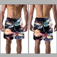 thumbnail image 3 of luoweisi Men's Beach Shorts Quick Dry Swim Trunks with Mesh Lining Dragonfly XL, 3 of 5