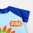 thumbnail image 4 of URMAGIC URMAGIC 1-7T Toddler Baby Boys Short Sleeve Rash Guard Trunks Two Pieces Dinosaur Shark Swimsuit with Hat, 4 of 5
