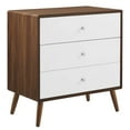thumbnail image 2 of Modway Transmit 3-Drawer Chest in Walnut White, 2 of 8