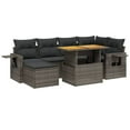 thumbnail image 2 of vidaXL Garden Sofa Set Grey, Dark Grey, Natural Wood Tone, 2 of 4