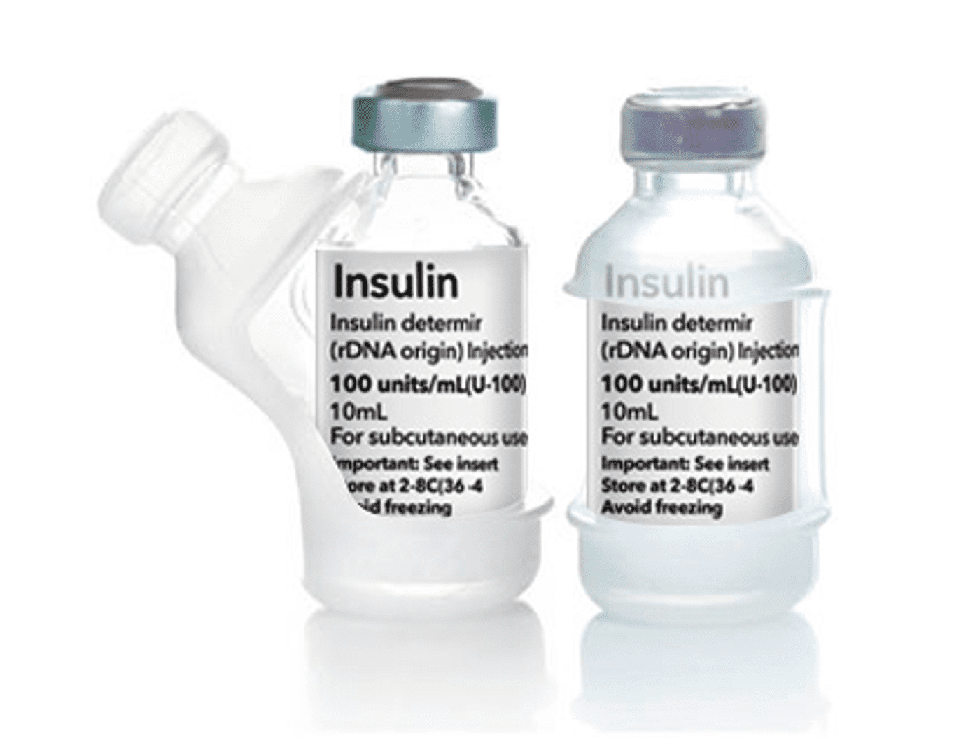 Insulin Vial Protector Case by Vial Safe, Short 10mL Size, Clear, 2-Pack