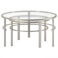 thumbnail image 6 of Evelyn&Zoe Gaia Round Nested Coffee Table, Satin Nickel, 6 of 7