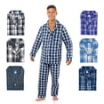 thumbnail image 2 of Bill Baileys Sleepwear Men's Broadcloth Woven Pajama Set (Large, Grey Blue Plaid), 2 of 4
