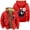 Red, variant on SugarHill Ddot Zipper Thick Hoodies Vintage 90s Coat Streetwear Zip up Sweatshirts