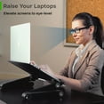 thumbnail image 4 of Adjustable Laptop Stand for Desk and Bed – WorkEZ Executive Aluminum Laptop Riser with Ergonomic Height & Tilt, Cooling Panel, and Portable Lap Desk Design, 4 of 8