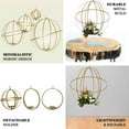 thumbnail image 4 of Efavormart 13" Gold Wrought Iron Folding Ball Floral Sphere | Geometric Hanging Vase Holder, 4 of 11