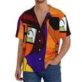 thumbnail image 7 of Lsque Scooby-Doo print Men's Cuban Collar Short Sleeve Shirt Summer Beachwear Casual Button Down Fashionable Vacation Leisure Shirt-XX-Large, 7 of 7